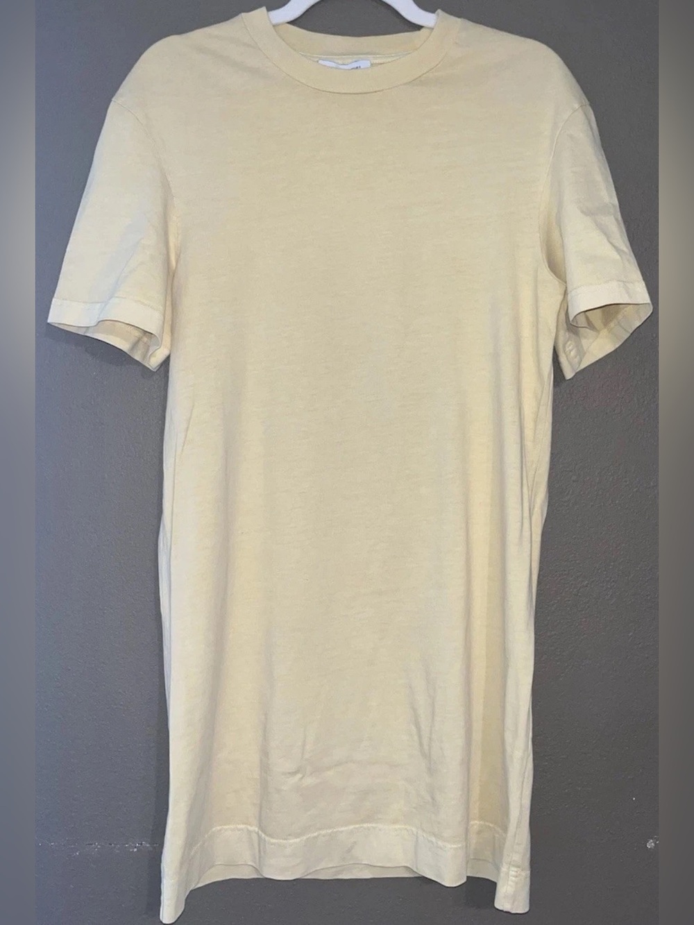 STOCKHOLM ATELIER & OTHER STORIES Yellow Short Sleeve Crew Neck Shift Dress
